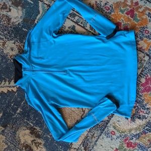 small Nike dry fit quarter zip Blue